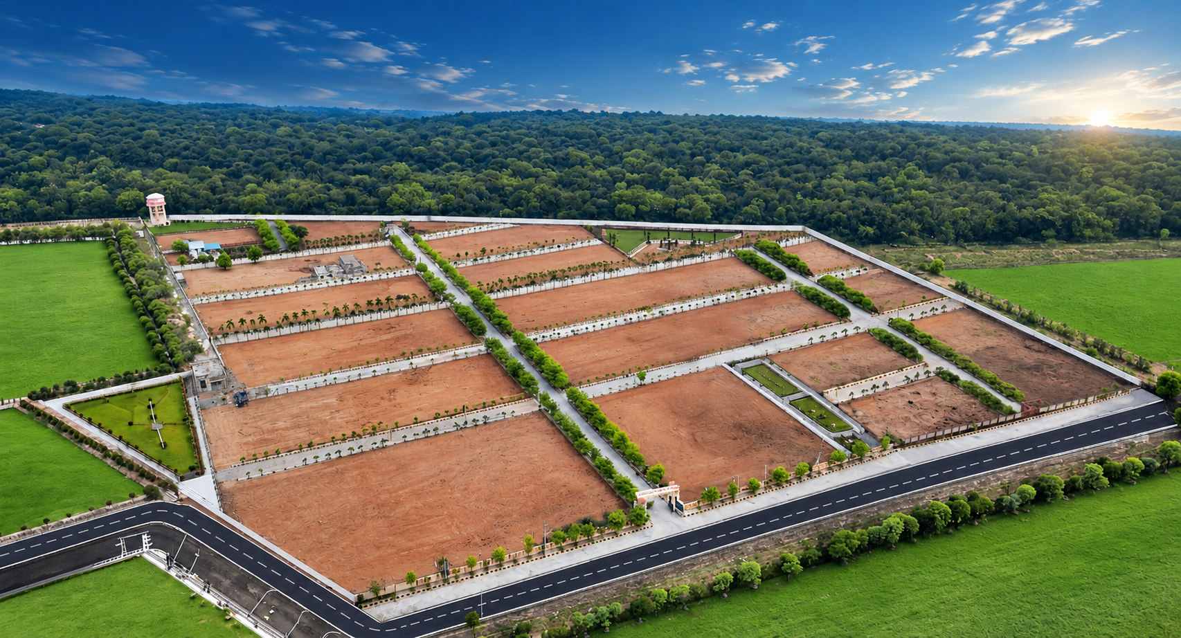 Navagruha RRR Prekshitha Enclave Venture Aerial Master Layout View
