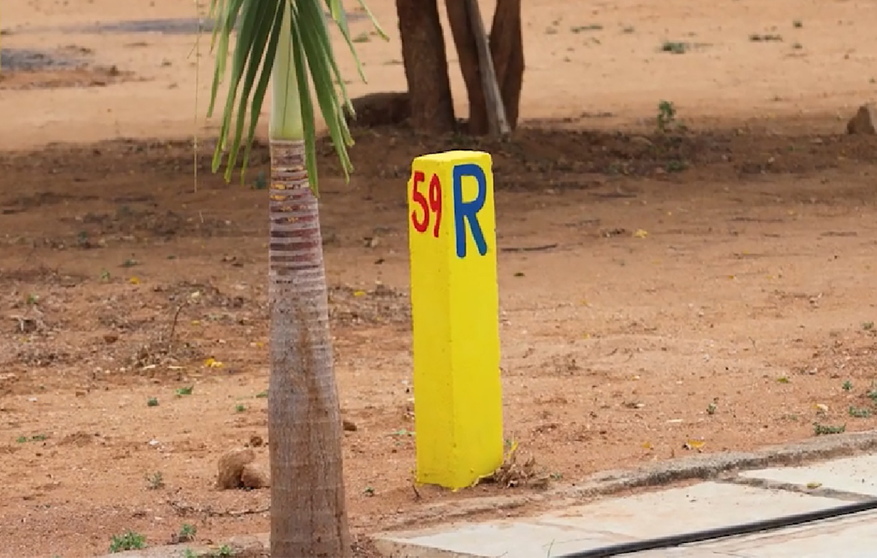 Plot Demarcation Yellow Marker